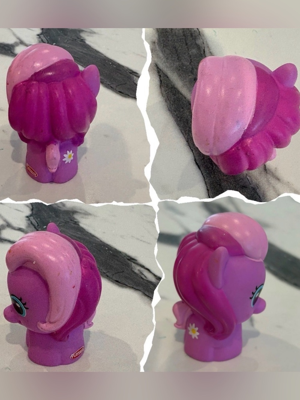 Playskool Lot Of 5 My Little Pony Figures Yellow,Blue, Pink, Orange, White 2.25” - Picture 7 of 11